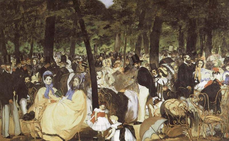 Edouard Manet Music at the Tuileries oil painting picture